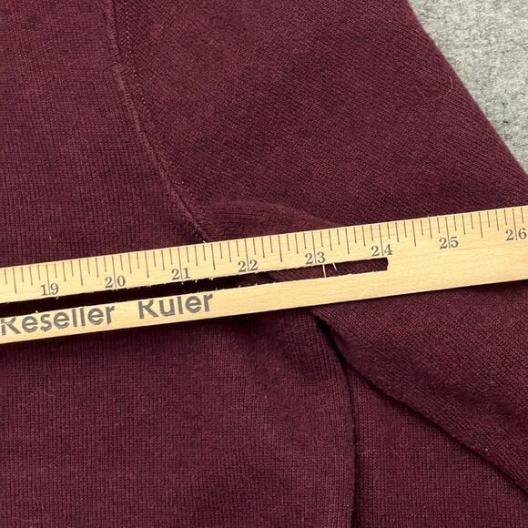 Polo Ralph Lauren Sweater Men's XL Burgundy Tight Knit Mock Neck Quarter Zip - Picture 10 of 11